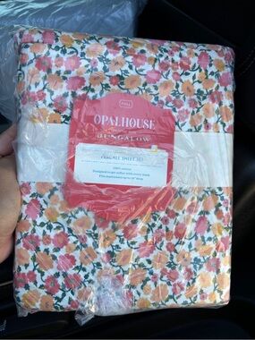 Opalhouse Floral Full Sheet Set - Pink, Orange & Green